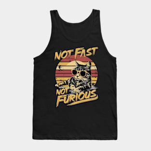 Not Almost Not Furious Lazy Relaxed Cat Tank Top